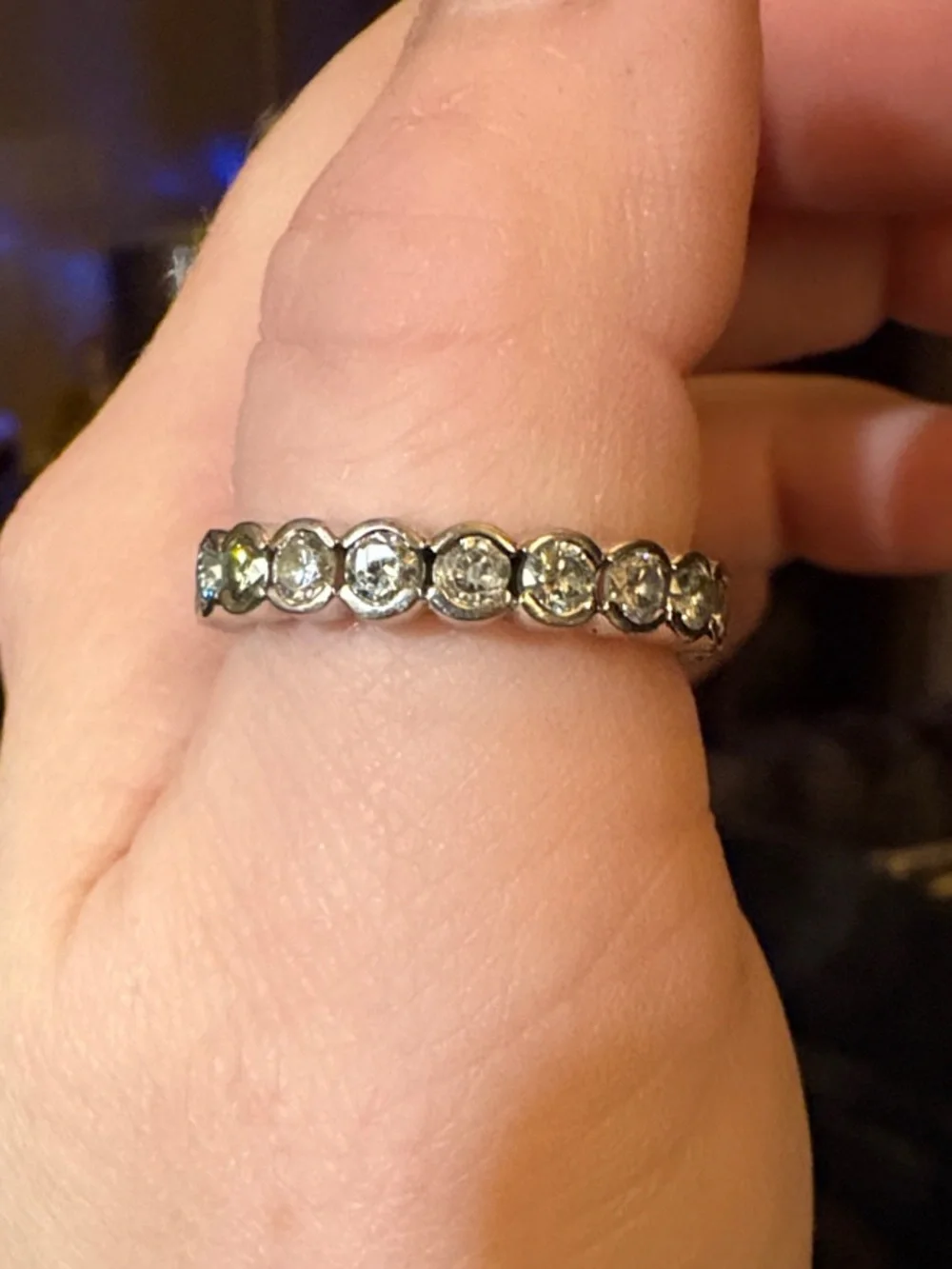 Natural Crushed Ice Diamond Ring